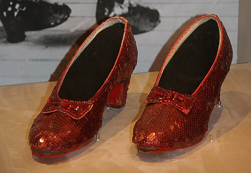 red shoes from wizard of oz